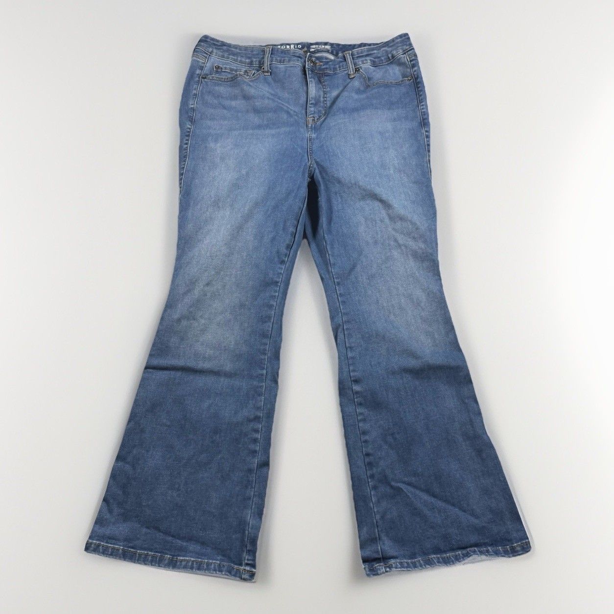 Torrid Trio Fit Slim Boot Cut Jeans W 16-20s 37x28 Blue Med Wash Stretch